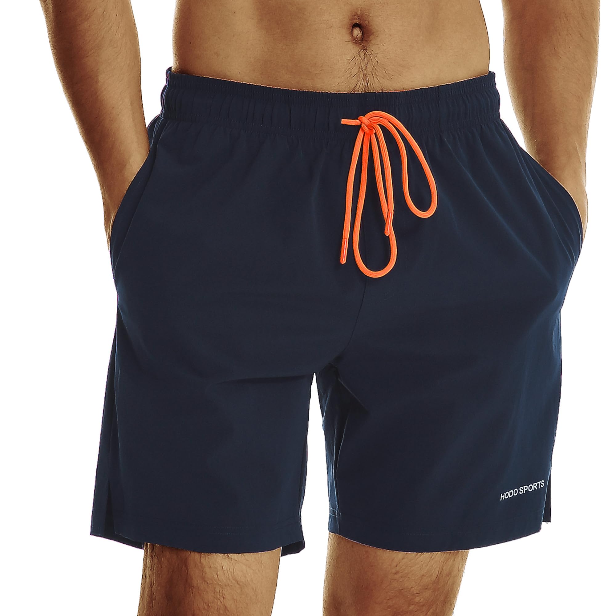 HODOSPORTS Mens Swim Trunks 7" Quick-Dry Swim Shorts with Mesh Lining and Pockets (Navy,XL)